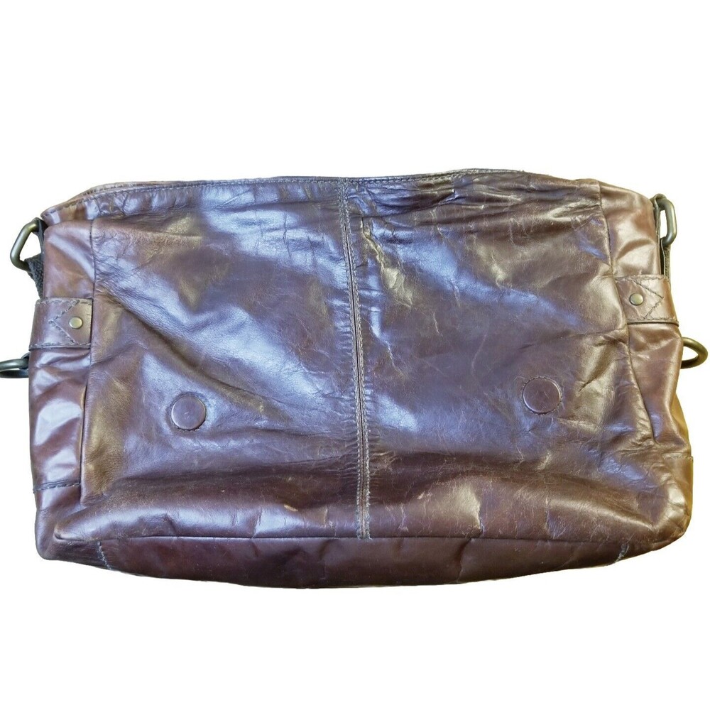 Fossil Brand Messenger Bag Mens Laptop Brown Leather Crossbody MBG1154 (15x11x5) - Picture 3 of 6